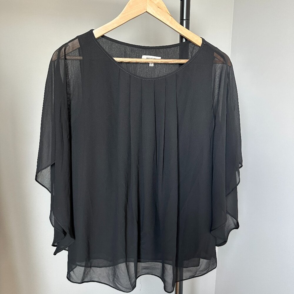 Sheer Black Top / Max Studio